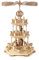 DREGENO Seiffen Pyramide mit Waldleuten, 2-stöckig, Holz, Natur, 27.5 x 27.5 x 43 cm
