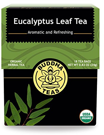 Organic Eucalyptus Tea - Kosher, Caffeine-Free, GMO-Free - 18 Bleach-Free Tea Bags