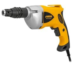 VITO - Visseuse placoplatre 600w plaque de plâtre corps acier - régulateur de vitesse de rotation, poignée d'accrochage ceinture