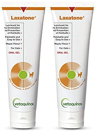 Vetoquinol Laxatone, Maple Hairball Gel for Cats, 4.25 oz (Pack of 2)