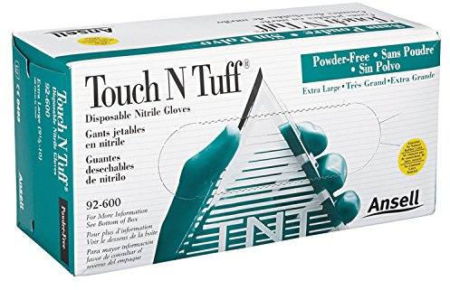 92-600 Touchntuff Guanti in nitrile verde, taglia 9,5-10 (XL) (BOX-100)