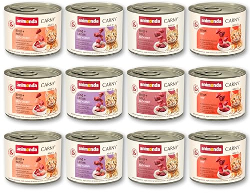 animonda Carny Adult Katzenfutter nass Herzhafte Variation (12 x 200 g)