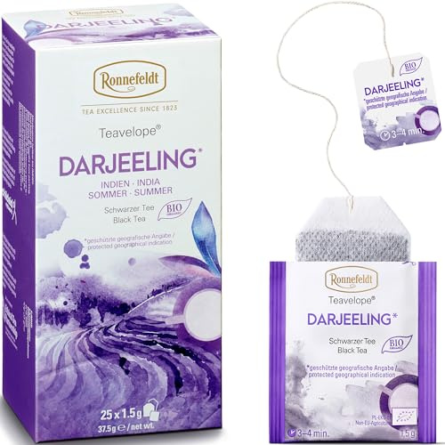 Ronnefeldt Teavelope Darjeeling - Bio Schwarztee, 25 Teebeutel, 37,5 g