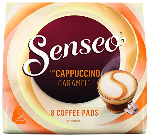 Senseo Pads Cappuccino Caramel, 80 Kaffeepads, 10er Pack, 10 x 8 Getränke