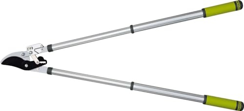 MLTOOLS Ratcheting Extendable Bypass Lopper for Gardening - Heavy Duty Ratchet Lopper 39½ Extendable Long Handle – Chops Through 1-3/4” thick Branches – Ideal for All Gardening Enthusiasts - L8230