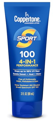 Coppertone SPORT Sunscreen Lotion Broad Spectrum SPF 100 (3-Fluid-Ounce)