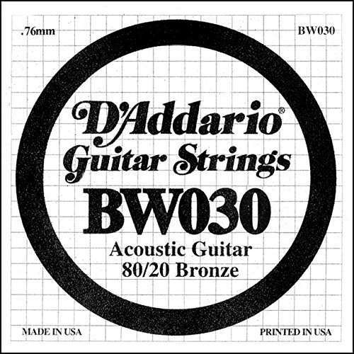 D'Addario .030 brons sår enkel sträng för akustisk gitarr