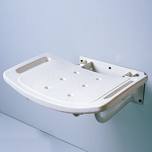 Siège de douche rabattable.