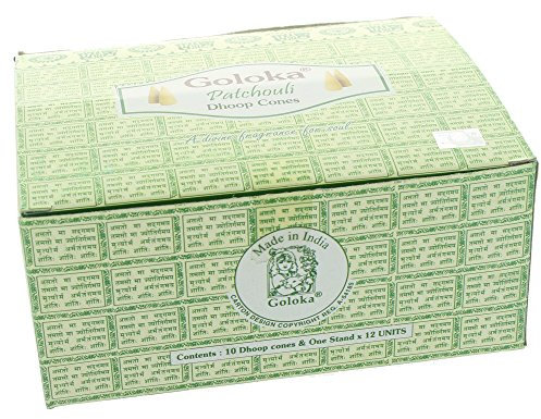 GOLOKA Duftkegel, Duft Patschuli, 12 Stück