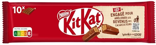 KitKat - Barre Chocolat au Lait - 10 barres de 41,5g