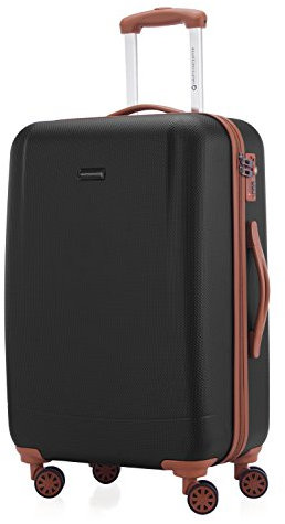 Hauptstadtkoffer - Wannsee Mittelgroßer Hartschalen Reisekoffer, 68 cm, 63 Liter, Schwarz/Braun