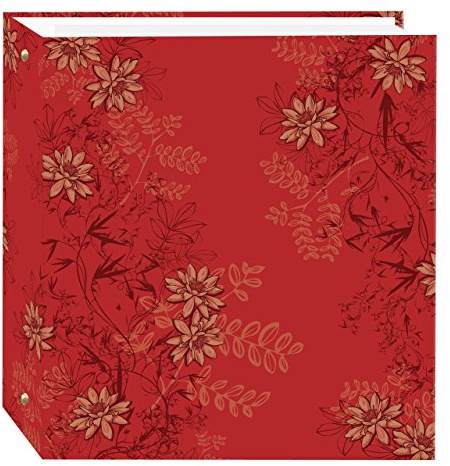 Pioneer Photo Albums TR-100D/RF Magnetic 3-Ring 100 Page Photo Album, Red Foliage Design