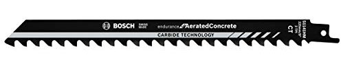 Bosch Accessories Coffret de 2 lames de scie sabre S 1141 HM Endurance for Aerated Concrete (pour le bloc de béton cellulaire, 225 x 19 x 1,25 mm, accessoires pour scie sabre)