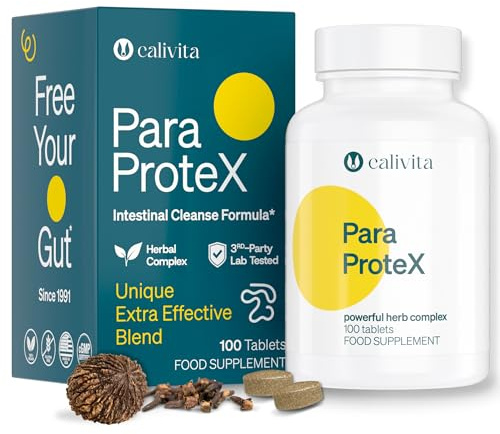 ParaProteX - Detox Cleanse for Humans - Gut Health Supplement - Black Walnut and Wormwood - Candida Cleanse - Grapefruit Seed, Clove Oil, Barberry - Colon Cleanse - 100 Tablets