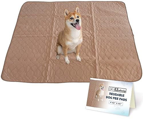 EZwhelp Washable Dog Training Pads - Reusable Waterproof Whelping, 48x60 in
