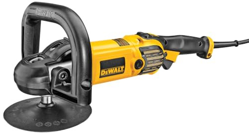 DEWALT Buffer Polisher, 7-in-9-in, 12 amp, Variable Speed Dial 0-3,500 RPM’s, Soft Start Corded Car Buffer (DWP849X)