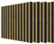 Mollis Akustikpaneel LINEA, Eichenholz, 4 Stück, Lamellenwand auf HDF-Platte, Stilvolle Raumgestaltung, Wand- und Deckendekoration, für Büros & Wohnräumen, Oak, 60 x 60 cm, Lamellen (Eiche)