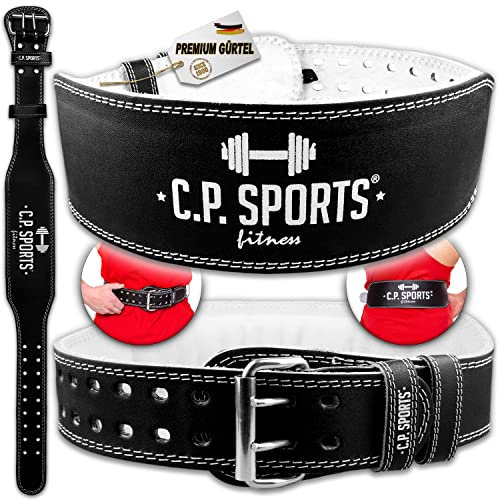 C.P.Sports Gewichthebergürtel XXS - XXXXXXL - Leder - Bodybuilding Gürtel, Trainingsgürtel, Gewichtheber Gürtel Herren, Damen - Größe: S