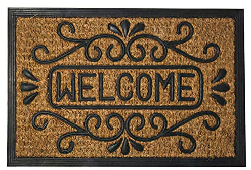 MAURER Felpudo Fibra Coco y Goma Welcome 40x60 cm.