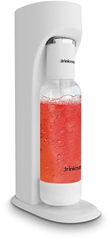 DrinkMate Machine à gazéifier pour eau et boissons gazeuses, recharge de CO2 non incluse, blanc ivoire