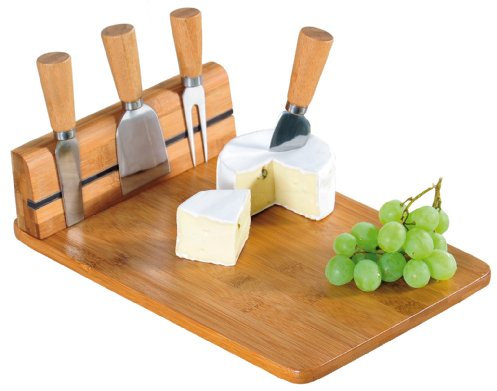 Kesper 50641 - Tagliere per Formaggi con Posate, in bambù, Dimensioni: 30 x 20 x 8 cm