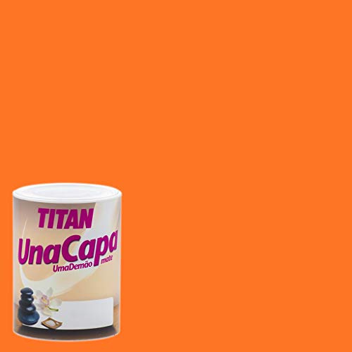 TITAN - PINTURA PLASTICA UNA CAPA NARANJA 750ML