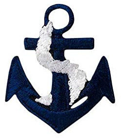 Monoquick GmbH Applikationen - Fashion and Home - aufbügelbar Anker, klein blau/weiß 1 St