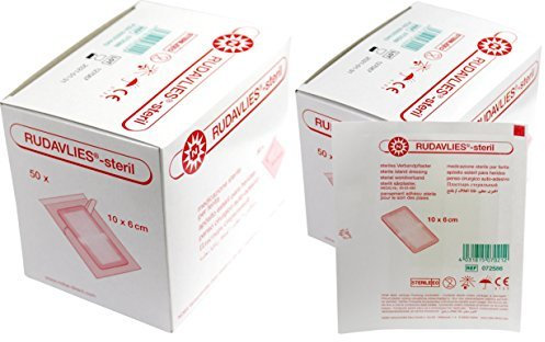 100 Stück steril Wundpflaster Rudavlies steril Pflaster 10 x 6 cm