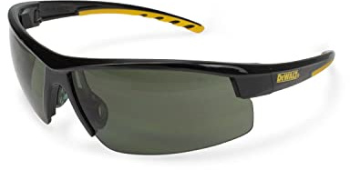 DEWALT DPG99 Polarized Safety Glasses, Z87.1+ Rated Protective Eyewear with Rubber Temples, Adjustable Nosepiece, Neck Cord & Carry Bag