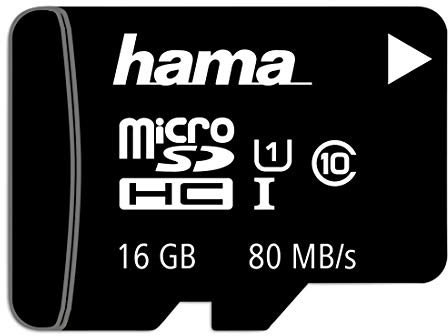Hama microSDHC 16GB - memory cards (MicroSDHC, Black, UHS-I, Class 10, SD)