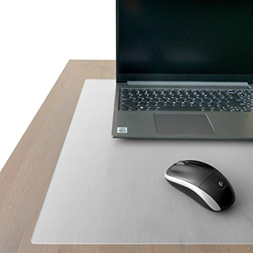 D.RECT Transparente Schreibtischunterlage | 70 x 50cm aus PP | Dicke 600µ, 0,6mm | rutschfeste | wasserdichte runde Kanten | Desk Mat für Büro und Zuhause 09914