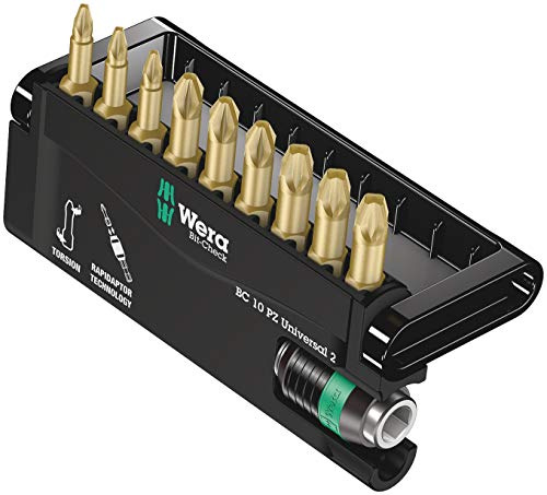Wera Bit-Sortiment, Bit-Check 10 PZ Universal 2, 10-teilig, 05056376001