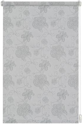 Gardinia EASYFIX Rollo Dekor 721 Stickerei Silber 120 x 150 cm 33304