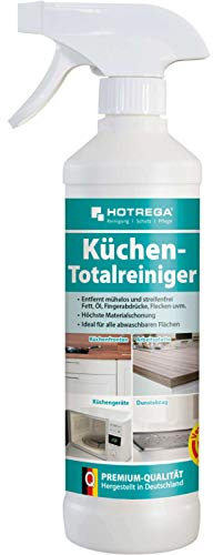 HOTREGA Küchen-Totalreiniger 500 ml | Multifunktionell, fettlösend | Für Naturstein, Edelstahl, Glas, Kunststoff und lackiertes Holz | Mit Orangenduft