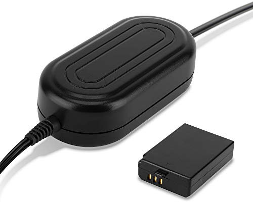 subtel Netzteil ACK-E10 kompatibel mit Canon EOS 1100D, 1200, 1300D, 2000D, Kiss X50, X70, X80, Rebel T3, T5, T7 Kamera, Camcorder ca. 3m + Akku Dummy DC Kuppler