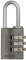 ABUS Zahlenschloss 145/20 Titanium - Kofferschloss, Spindschloss u. v. m. - Aluminium-Vorhängeschloss - individuell einstellbarer Zahlencode - ABUS-Sicherheitslevel 3