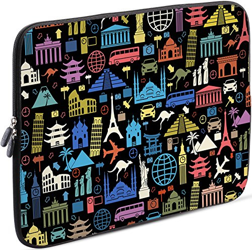 SIDORENKO 15-15.6 Pollici Custodia Notebook - Borsa per Laptop in Neoprene -Borsa per Laptop in Neoprene, Custodia per Computer PC Sleeve Cover - 42 Disegni da Scegliere, Multicolore