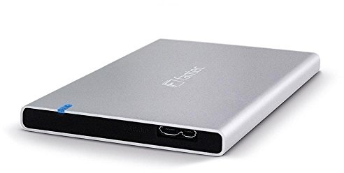 Fantec ALU7MMU3 Externt hårddiskhölje (för 6, 35 cm (2, 5 tum) SATA-hårddisk eller SSD, stöder SATA III 6G-hårddiskar och Usap, USB 3.0 SuperSpeed-port, aluminiumfodral) silver