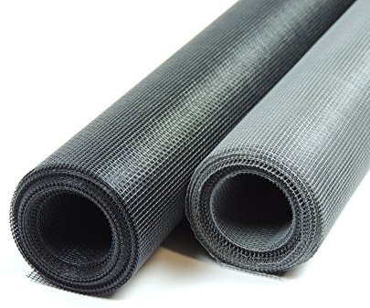 Fliegengitter Gewebe Meterware 180 cm breit Fliegengitter Fenster Insektenschutzgitter Mückengitter Mückenschutz Moskitonetz Fiberglas für Fenster und Türen indiv. zuschneidbar (schwarz)