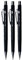 Pentel 0.5mm (P205) Black P200 Series Automatic Mechanical Draughting Pencil Refillable Lead Eraser P205-A (Pack Of 3)