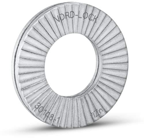 Rondelle di sicurezza a cuneo Nord-Lock in acciaio, diametro esterno allargato, NL12sp | 13 mm x 25,4 mm x 3,4 mm | per M12 (8 pezzi) in acciaio