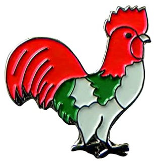 Metall Emaille Brosche Vogel – Little Red Rooster