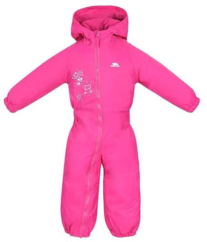 Trespass Unisex Kinder DRIPDROP Wasserdichter Regenanzug Mit Kapuze, Rosa (Gerbera), 6/12 Monate