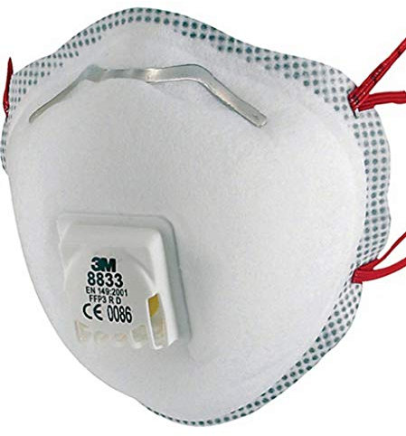 Masque antipoussière coque série Confort 3M™ 8833 - FFP3, avec soupape Coolflow™