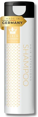 Rubin Extensions Shampoo 250 ml - Extensions Pflege Haarshampoo Frauen - Repair Gold Kollektion - Shampoo für Haarverlängerungen & Echthaar Extensions