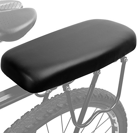 TOPCABIN Bicycle Manned Cushion Mountain Bike Back Shelf Seat Cushion Manned Comfortable Saddle Children Back Seat(Black)