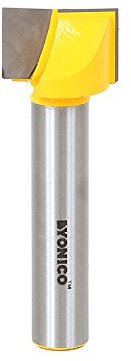 Yonico 14973 - Bottom Cleaning Router Bit, Cutting Diameter: 1, Cutting Height: 5/8 - 1/2 Shank
