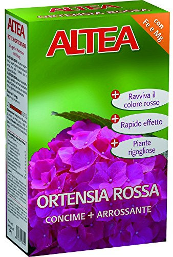 Altea Ortensia Rossa CONCIME per ORTENSIE con ARROSSANTE Confezione da 500 Grammi