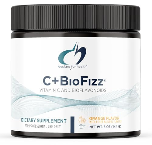 Designs for Health C+BioFizz Fizzy Vitamin C Drink Powder High Potency Powder with Bioflavonoids - Immune + Antioxidant Support - Vegan (36 Servings / 144g)