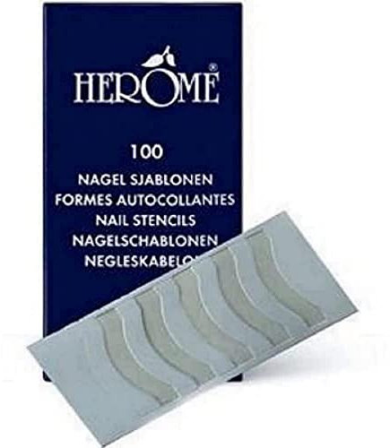 Herome Nagelschablonen (Nail Stencils) - Selbstklebende Nagellack Schablonen für eine French Manicure - Nail Tip Stickers - 1 * 100 Stück